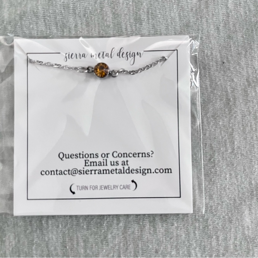 Silver Necklace with Gold Accent